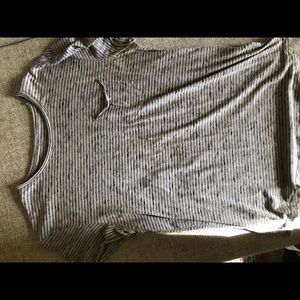 Silver/light grey striped tee